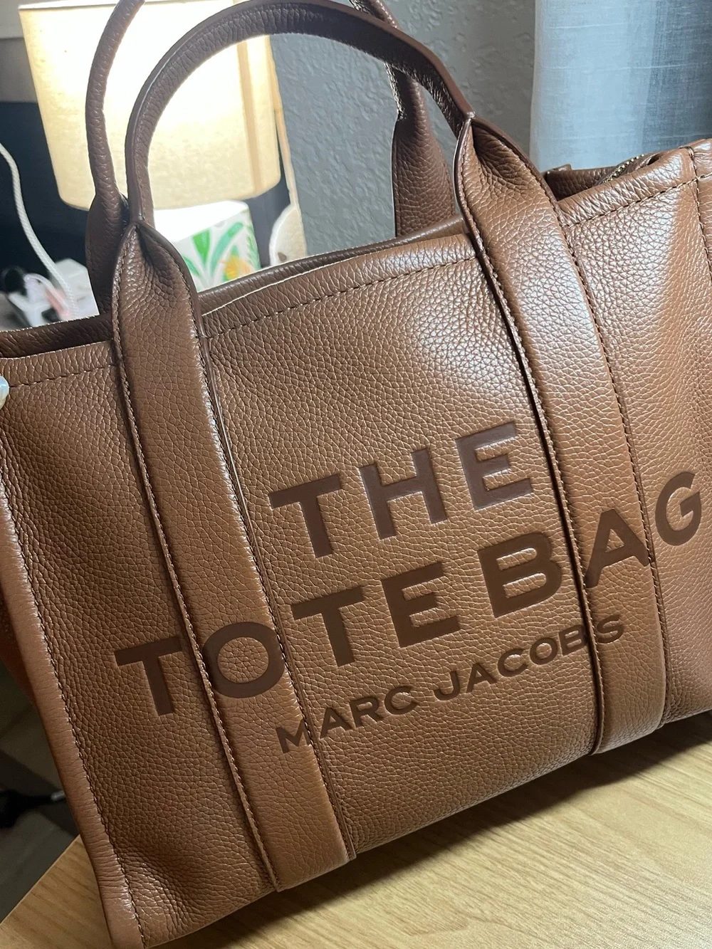 Marc Jacobs Brown Leather 'The Tote Bag' Structured Tote